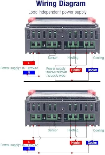 Image of Digital LED Display Temperature Controller With Thermostat Control Switch NTC Sensor Probe For Egg Incubator (STC-1000)