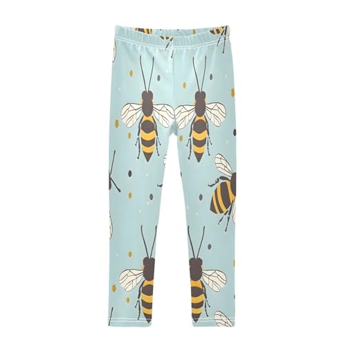 Toddler Girls Leggings Printed Yoga Pants Leggings Bees Dot for Kids