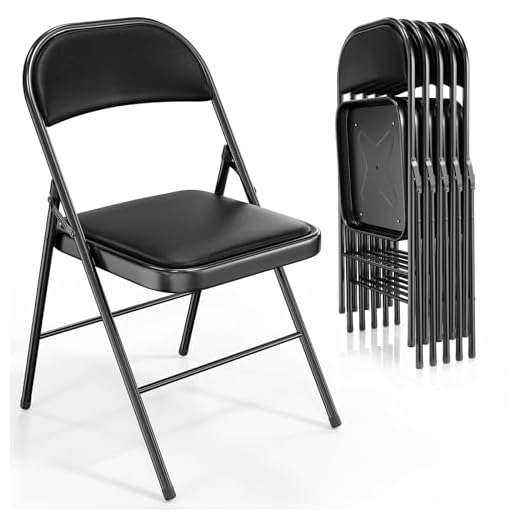 VINGLI Folding Chairs with Padded Seats