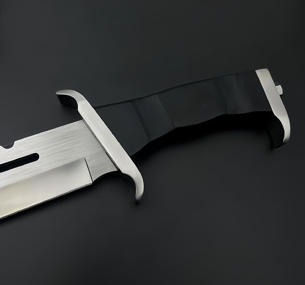 Generico TEERMA KA8 Coltello da caccia, coltello da campeggio - coltello di sopravvivenza a lama fissa forgiata in un pezzo, Per la caccia, la pesca, le avventure di sopravvivenza