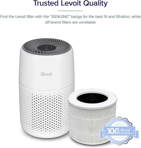 LEVOIT Core Mini-P Replacement Filter, Genuine Core Mini-RF Air Purifier Filters, Supports HEPA Sleep Mode, High-Efficiency Activated Carbon for Removal of Smoke, Odor, Allergens, Pollen, 1 Pack,White
