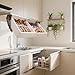 HQULIFBL Pull Down Under Cabinet Spice Rack, Kitchen Storage Organizer, Counter Space Shelf (Spice rack M)