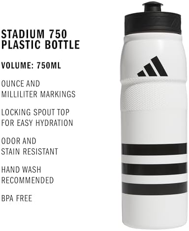 adidas Stadium Squeeze Water Bottle 26 oz (750 mL) Sport Cap - 1