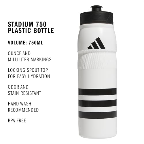 adidas Stadium Squeeze Water Bottle 26 oz (750 mL) Sport Cap