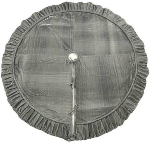 Vickerman 72" Plush Silver Velvet Christmas Tree Skirt