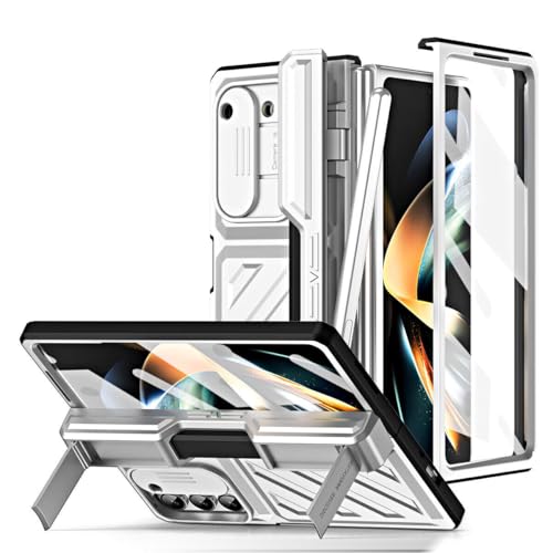 Étui Samsung Galaxy Z Fold 6 argent rigide avec fente stylo et protège-écran