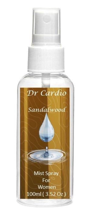 Dr Cardio Body Mist | Spray for Women Natural Sandalwood Flowery perfume with Essential Oils 100ml Long Lasting Fragrance