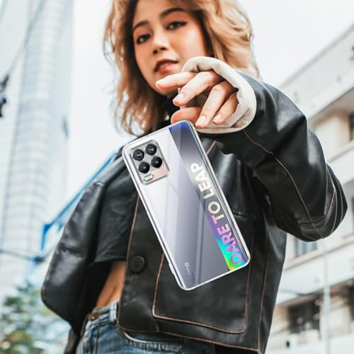 Image of Jkobi Back Cover for Realme 8 | Realme 8 Pro (Silicone Clear Shockproof Case with Camera Protection | Soft and Flexible | Transparent)