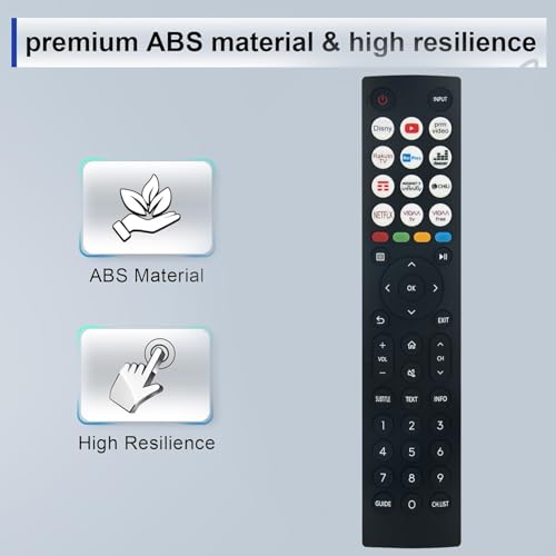 VINABTY EN2Q36H Replacement Universal TV Remote Control Applicable For Hisense VIDAA 4K TVs 120L9HA 100L9HD 120L5HA 32E53KQT 40E53KQT 32E43KT 32A4K 32A5KQ 40A4K 40A5KQ EN2Q36 - Image 2