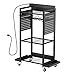 VEVOR 4-Tier Tool Organizer Cart with Charging Station, 8 AC Outlet, Floor Stand Rolling Drill Holder and Tool Battery Storage Rack on Wheels, Garage Floor Rolling Storage Cart for Workshop, Garage