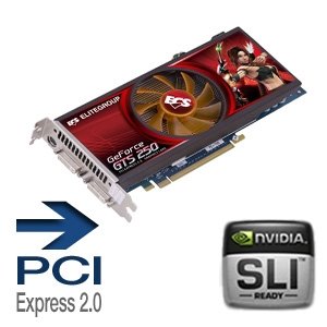 ECS N GTS250-512MX-F nVidia GeForce 2.0 x16 - 512 MB DDR3 - DVI ( HDCP ) - HDTV out PCI Express rfIJ[hB
