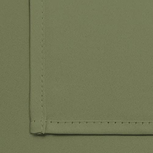 Yakamok Window Treatment Kitchen Drapes - Plain Solid Grommet Top Short Curtains for Kitchen Window(52Wx36L, Sage, 2 Panels)