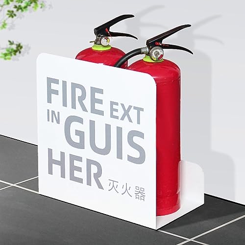 ARCVOX Soporte para Extintor en Forma de L, Caja del Extintor de la Decoración, Armario Extintor para 2, Caja de Extintor al Aire Libre (Color : White)