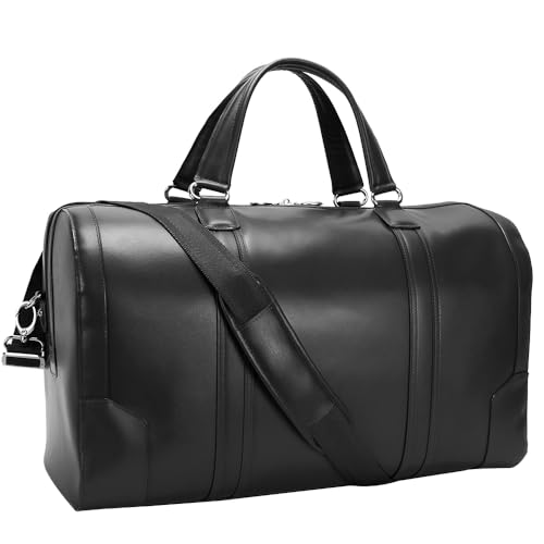 McKLEIN 20" Carry-all Leather Duffel- KINZIE- Black3