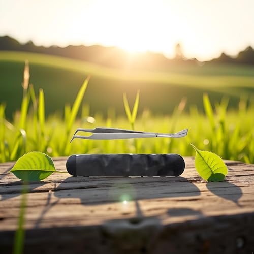 Galepromot Ferramenta de remoção de carrapatos prata 2 em 1 para animais de estimação, pinça profiss