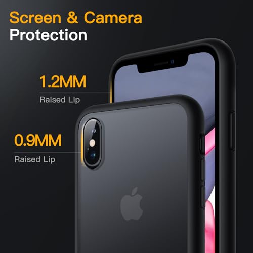 JETech Matte Case for iPhone Xs and iPhone X, Black