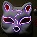 NC Masques d'halloween, Masques d'horreur, Chats à Demi-Visage, Jeux de rôle, Masques Lumineux à LED, Cadeaux de fête de Vacances