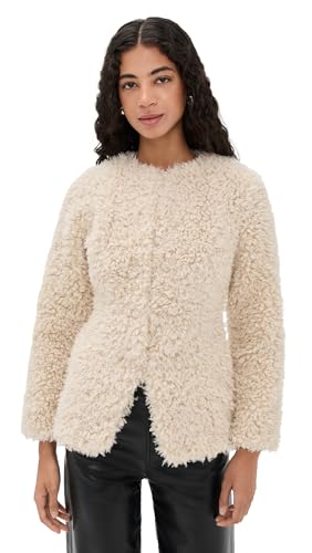 Aligne Women's Daphne Borg Jacket, Ecru, Off White, M