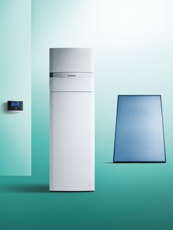 Chaudière au sol à condensation avec CESI intégré Vaillant AUROCOMPACT auto-vidangeable, 20 kW, h1866x595mm