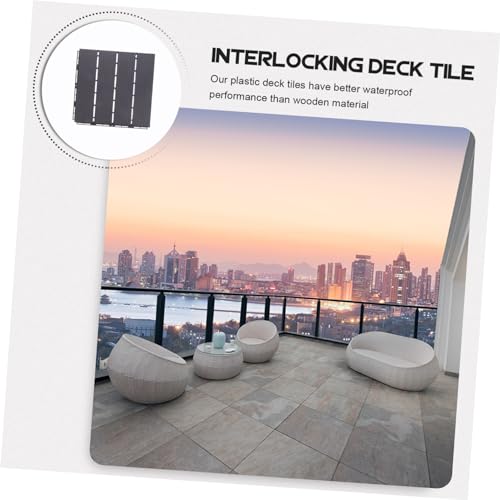 Veemoon Mozaïekvloer Balkondecor Vinylvloeren Kunststof Terrastegels Tuintegels Bij Het Zwembad Patio Buitentapijttegels Buiten Kunststof Vloer Houten Vloertegels Draagbaar - Image 3