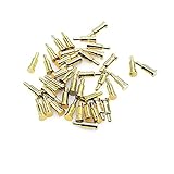 Treedix 30PCS Gold Plated Spring Loaded Thimble Pogo Pins Probes 2mm Dia 6mm Height Pogopin Header Target Connector Through Hold PCB Test Pin, Thimble, Pogo Pin, Signal Pin …