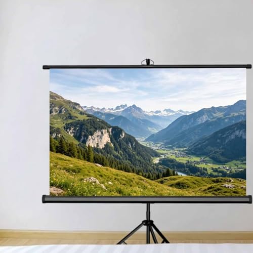 Pantalla de proyección retractable con soporte 60in miniatura 7