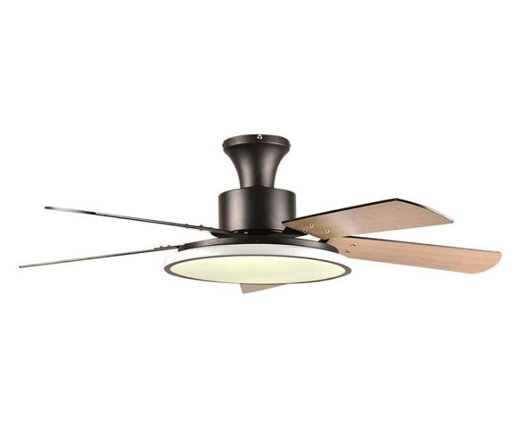 Ventilateur de plafond LED bois massif télécommande pour des nuits fraîches