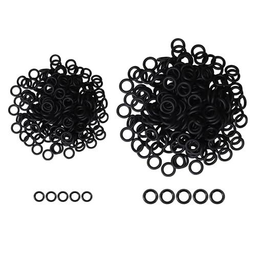 TRUSCEND Fishing Downriggers Wacky Rigging Soft Plastic Worms or Rubber Fishing Worms Perfect for Bass Fishing-300Pcs Rings for 3