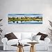 Grand Teton Canvas Wall Art Mountain Wall Decor Nature Snake River Reflection Landscape Pictures National Park Poster Oxbow Bend Scenic Prints Artwork Living Room Bedroom Office Home Decoration 14x48