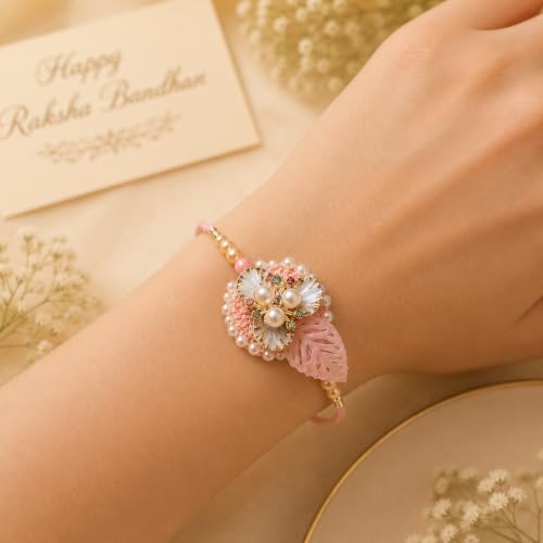 Image of rakhi gift | Rakhi for Brother | Premium Raksha Bandhan Gift Combo with Fridge Magnet, Roli Chawal & Card | Rakhi Gift Hamper Raksha Bandhan Gift |Gift Pack