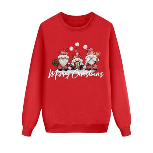 Zilosconcy Jersey Navideño Pareja, Jersey Navidad Familia Mujer Hombre Niño Jerseys Pullover Cuello Redondo Christmas Camisetas Sudaderas Manga Larga Invierno Ropa Blusas Renos Talla Grande Tops