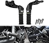 HCmotorku Motorcycle Rear Passenger Foot Pegs Footrest Mount Bracket Fit for Indian Scout 2015-2023 Scout Sixty 2016-2023 Bobber 2018-2023 (Matte Black)
