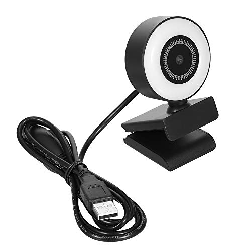 1080P Webcam com Ring Light Mini Autofocus Webcam Microfone Webcam para vídeo/transmissão ao vivo/vi