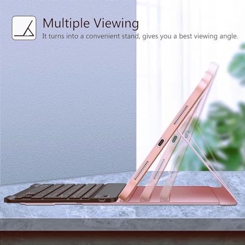 Funda con teclado para iPad Mini 5 apagado automático y teclado extraíble 7