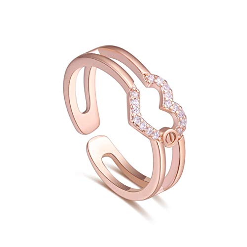 Bague ouverte ajustable en zircon pour en finir avec les erreurs de taille