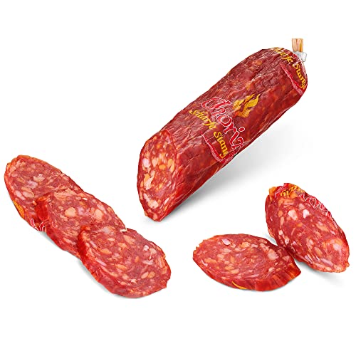 WURSTBARON® Chorizo Salami, extra scharfer Snack gewürzt mit 3 Mio. Scoville, pikante Chilli Würzung und leicht rauchiges Aroma, Made in Germany, 200g