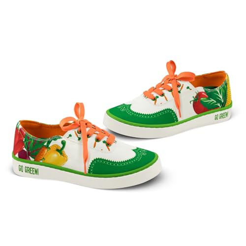 Image of Hot Chocolate Design All-Day Women's Lace-Up Sneakers | Canvas Upper, Cushioned Footbed with Arch Support, Flexible Rubber Outsole, Vegan Construction, Casual Everyday Sneakers