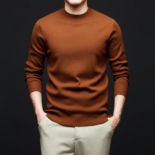 Men's Sweater Half-High Collar Leisure Underwear Men's Long Sleeve Knitted Sweater Men's Clothing2