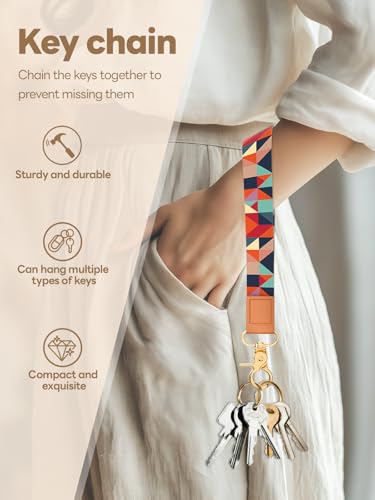 Image of Wristlet Keychain for Women and Men, Key Chain Holder, Wrist Lanyard for Keys