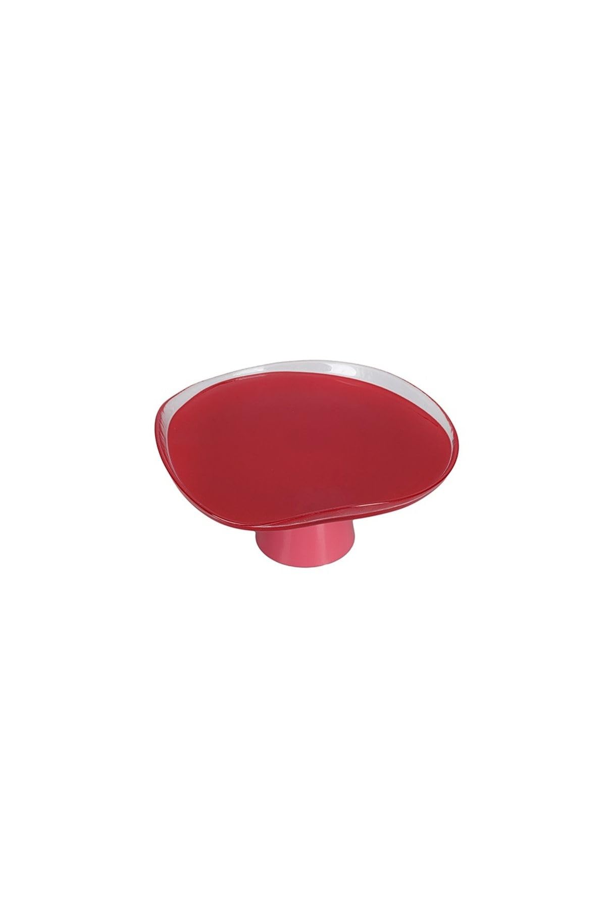 Porland Ripple Pembe Ayaklı Tabak 28 cm