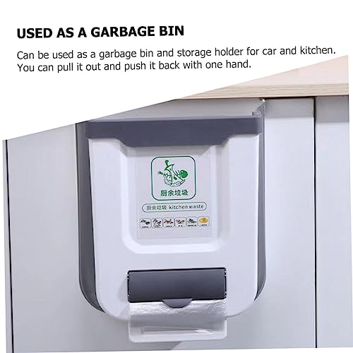 Bote de basura plegable para cocina gris Levemolo miniatura 4