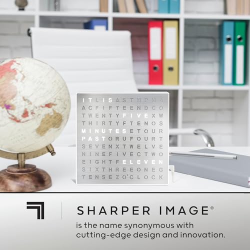 image for Sharper Image LED Word Digital Clock, 7.75