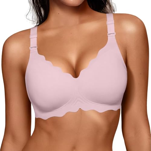 Image of Vertvie Jelly Bras for Women No Underwire Wireless Push Up Bra Full Coverage Bralettes Seamless Comfort Everyday Sports Bra