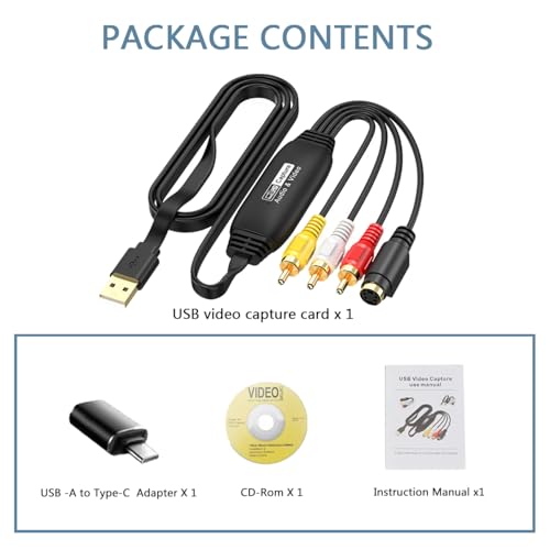 Salve sus cintas antiguas con el convertidor VHS a digital RCA a USB 7