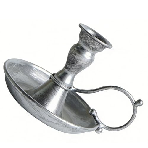 Huairdum Candelabro de Hierro Vintage, Candelabro Antiguo, Cónico Clásico con Base Estable Ponderada, Ideal para Centros de Mesa de Boda, Decoración del Hogar (Color Plata)