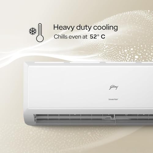 Image of Godrej 1.5 Ton 3 Star| New 2026 Star Rated| Inverter Split AC | 5-in-1 Convertible Cooling | 5 Year Comprehensive Warranty| AI Powered| Heavy Duty Cooling at 52C| (AC 1.5T TR HIC 18N3TH WA)