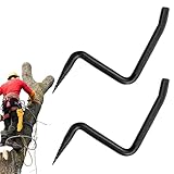 Derwrtup 2 Stück Tree Steps, Baumtreppe Zum Einschrauben, Selbstschneidende Schraubhalterung, Baumstufen Mit Rutschfestem Rändelmuster, Zum Klettern Auf Baumständer Und Jagd Klettern