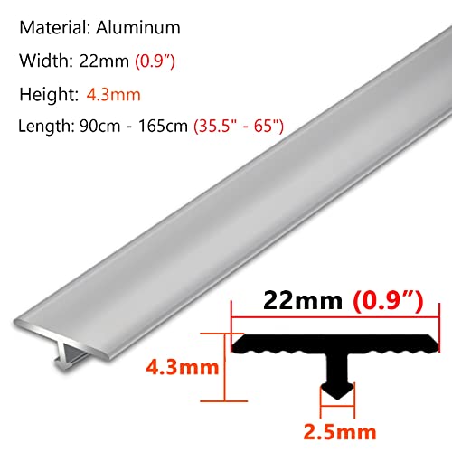 Couvre-joint plat en T noir avec profilé aluminium robuste - 4