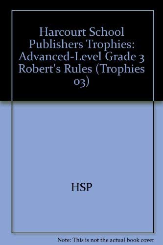 Harcourt School Publishers Trophies: Advanced-L... 0153270470 Book Cover