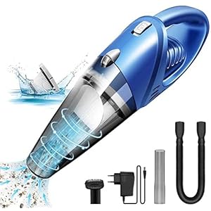 120W Kabellos Tragbar Handstaubsauger 9000Pa Wiederaufladbar Leicht Handstaubsauger Akku Beutellos Testsieger HEPA…